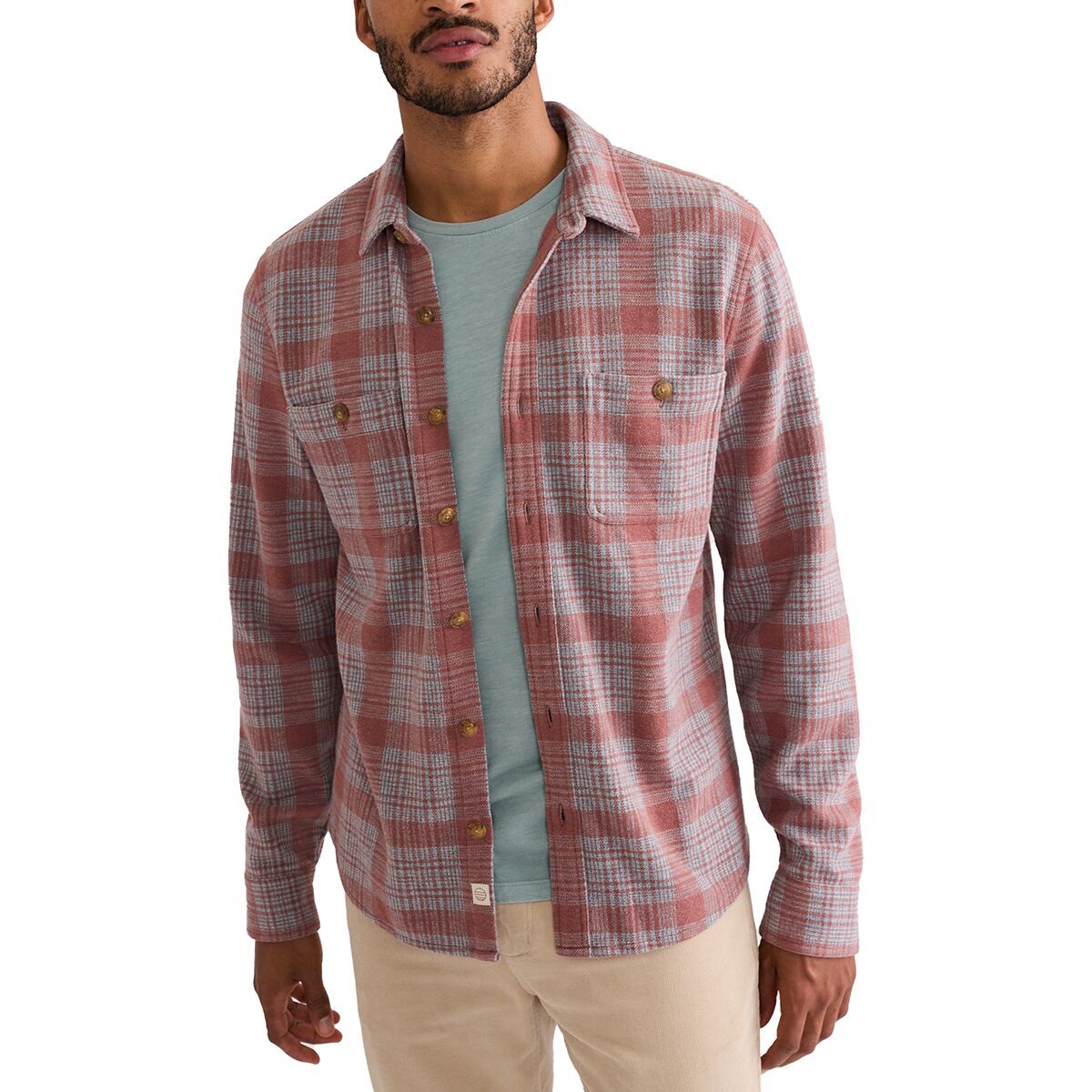 

Пасифика стретч твил ярд рубашка Marine Layer, цвет marsala plaid