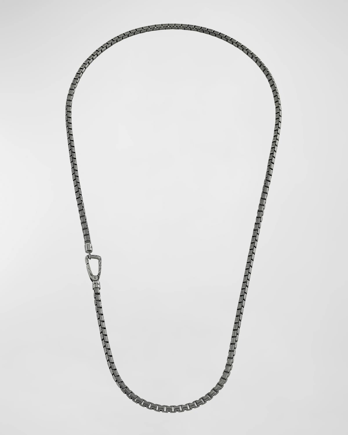

Мужское колье-цепочка Ulysses Box, серебро, 62 мм Marco Dal Maso, цвет Oxidized Silver