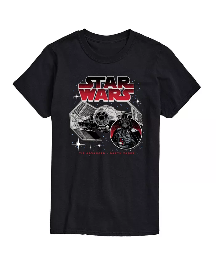

Мужская футболка с коротким рукавом Star Wars Darth Vadar Ship AIRWAVES, черный