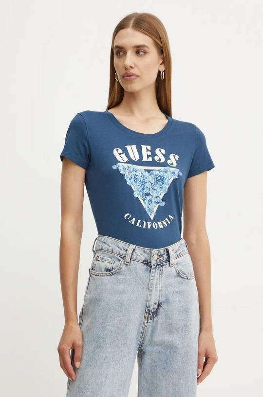 

Футболка Guess, темно-синий