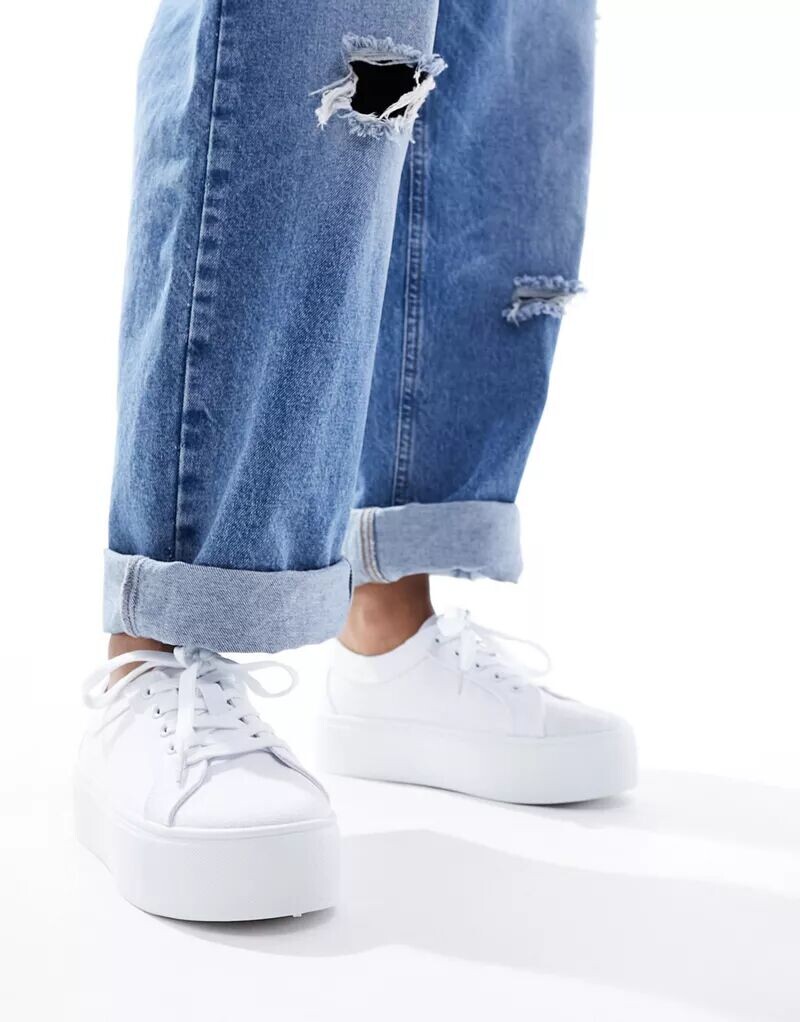 

Белые кроссовки на платформе со шнуровкой ASOS Divide, Серый, Белые кроссовки на платформе со шнуровкой ASOS Divide