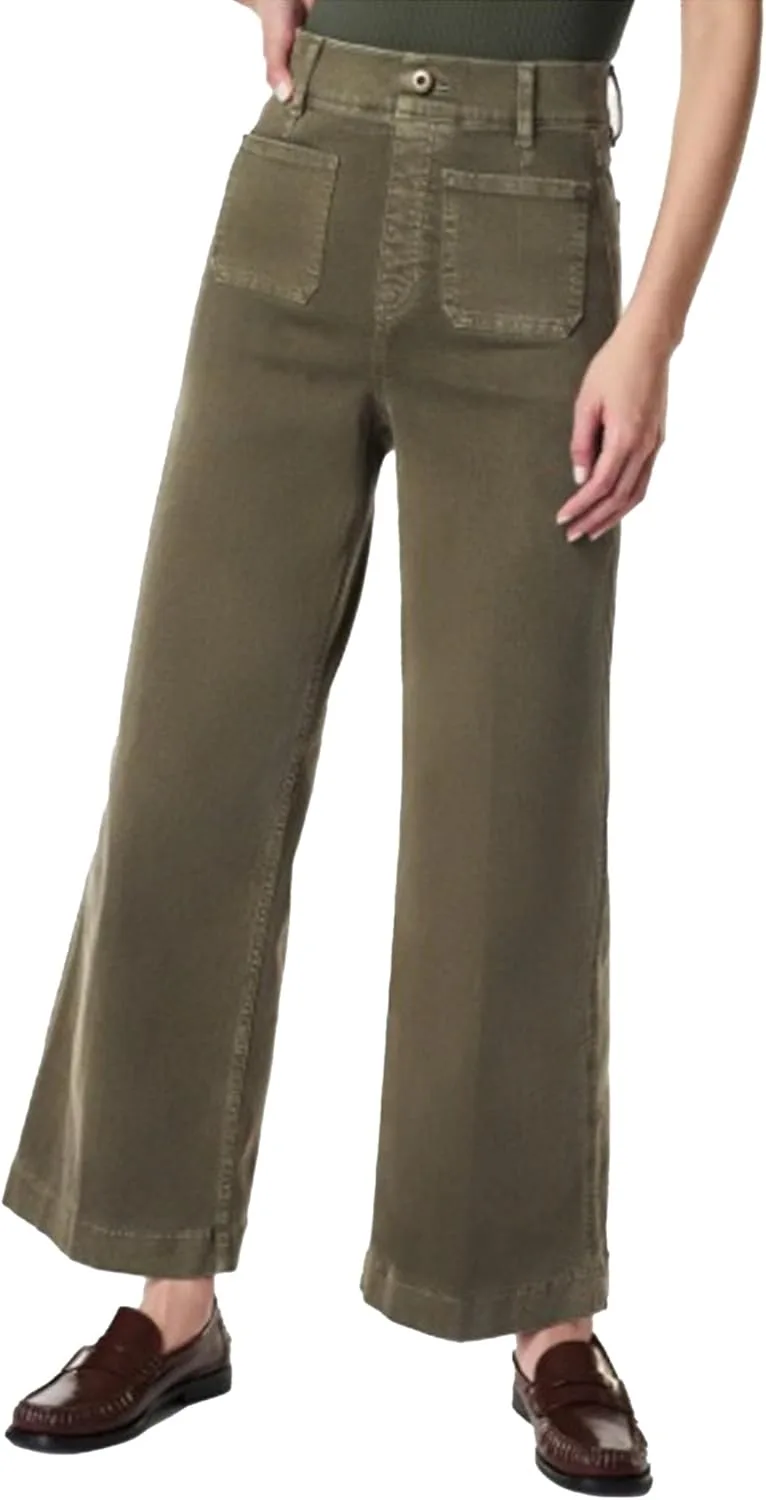 

Женские джинсы прямого кроя с высокой посадкой, рваным краем и карманами