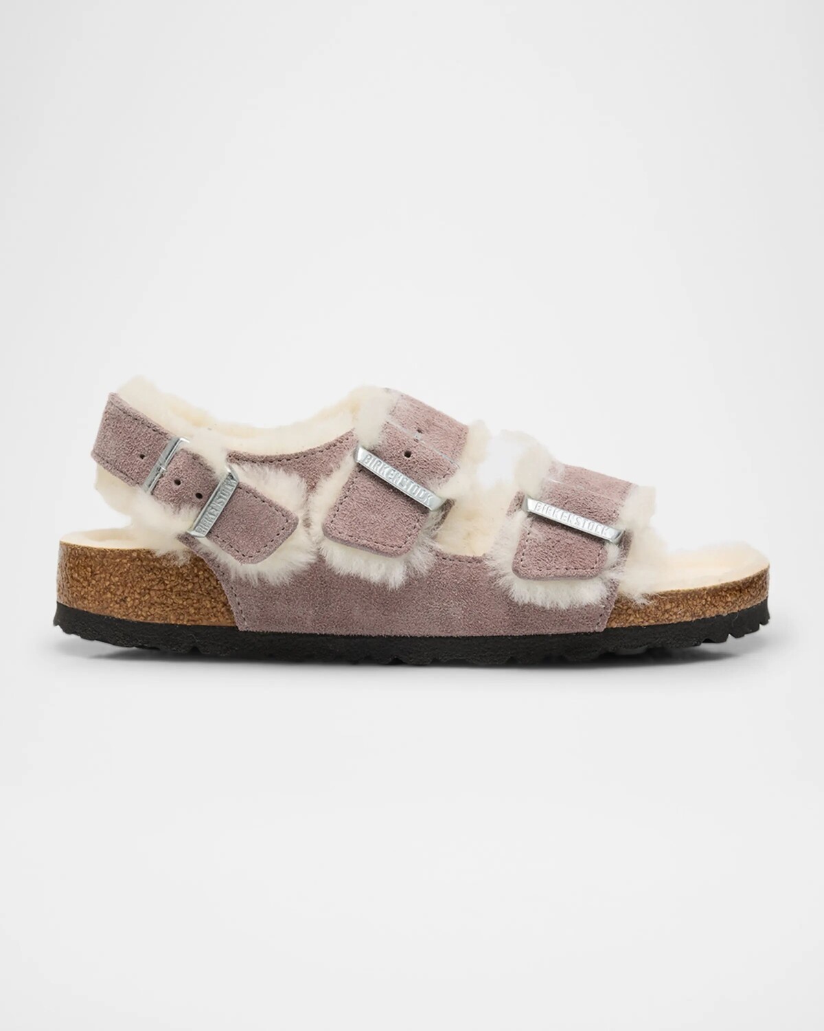 Сандалии Milano из овчины с ремешком на пятке Birkenstock, цвет Faded Purple
