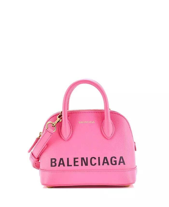 

Кожаная сумка Ville с логотипом XXS Pre-Owned Balenciaga, розовый