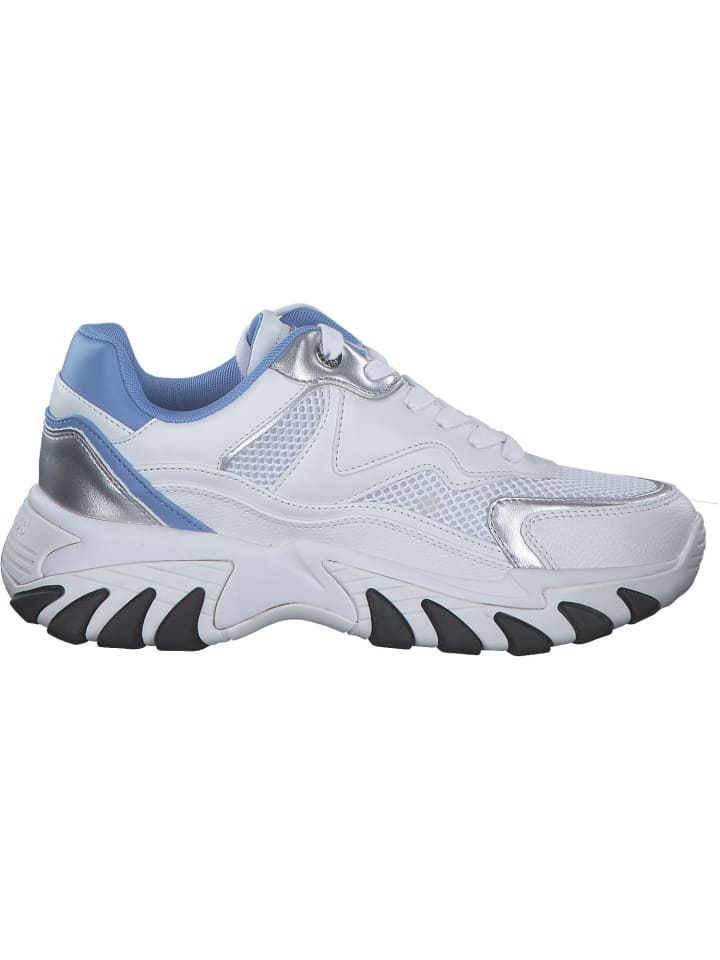 Элегантные туфли на шнуровке Guess, цвет white/blue — фото 3