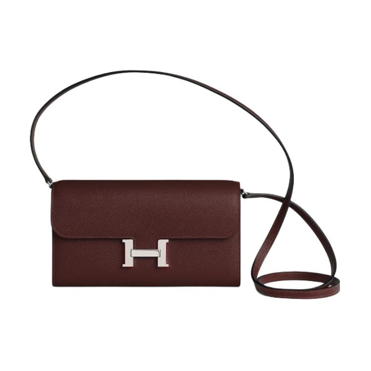 

HERMES Кошелек Constance To Go из телячьей кожи Epsom, женская сумка через плечо 0G Rouge Sellier Saddle Red