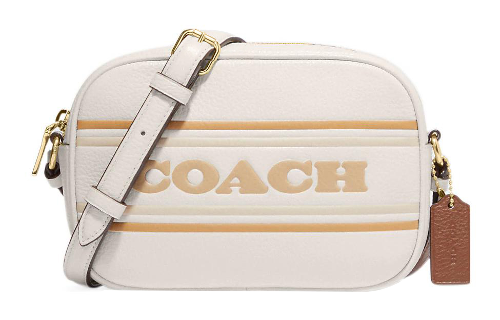 

Сумка через плечо Jamie Litchi из зернистой кожи Coach мини белая