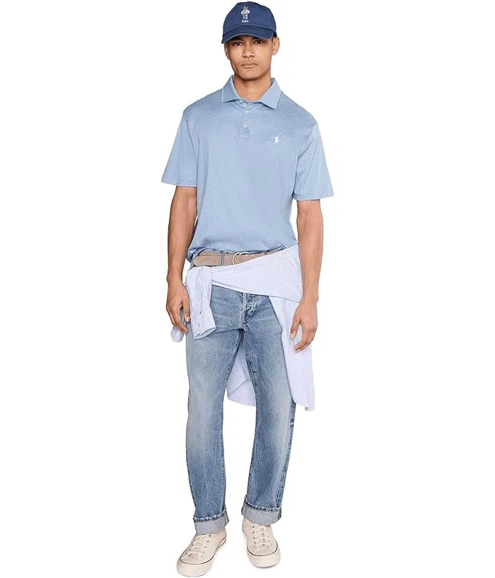 Футболка-поло Classic Fit Soft Cotton Polo Ralph Lauren, Blue Heather — фото 2