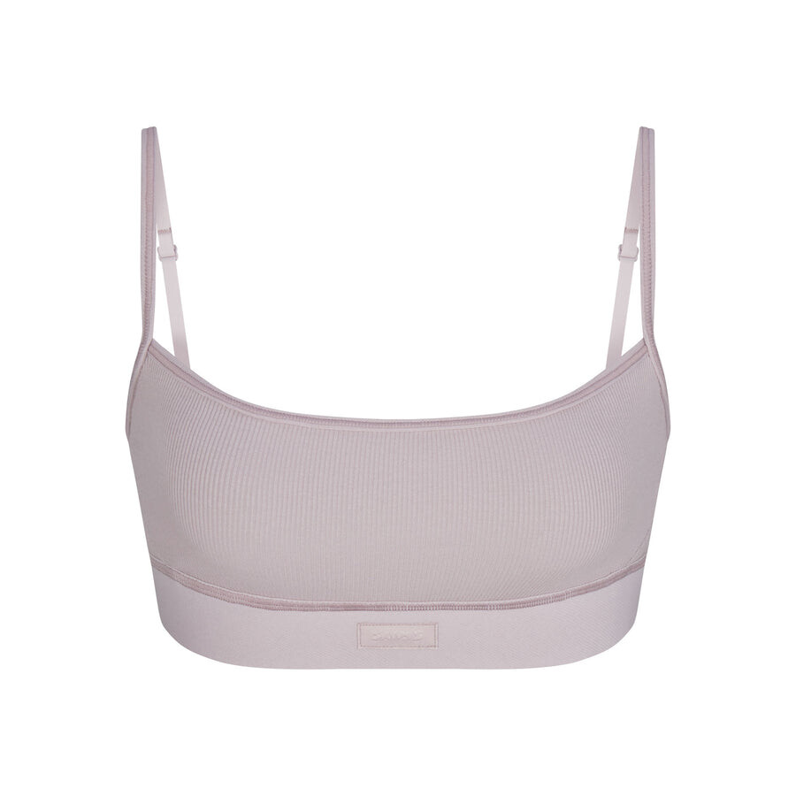 

Бюстгальтер scoop SKIMS Cotton Rib, цвет Oyster