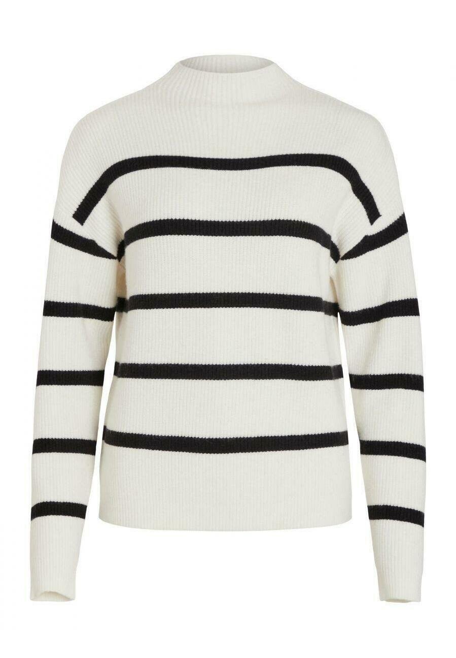 

Свитшот VILA VIRIL MOCKNECK L/S TOP 2- NOOS, цвет white alyssum black