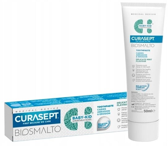 

Детская зубная паста, мята, 50 мл Curasept, Biosmalto
