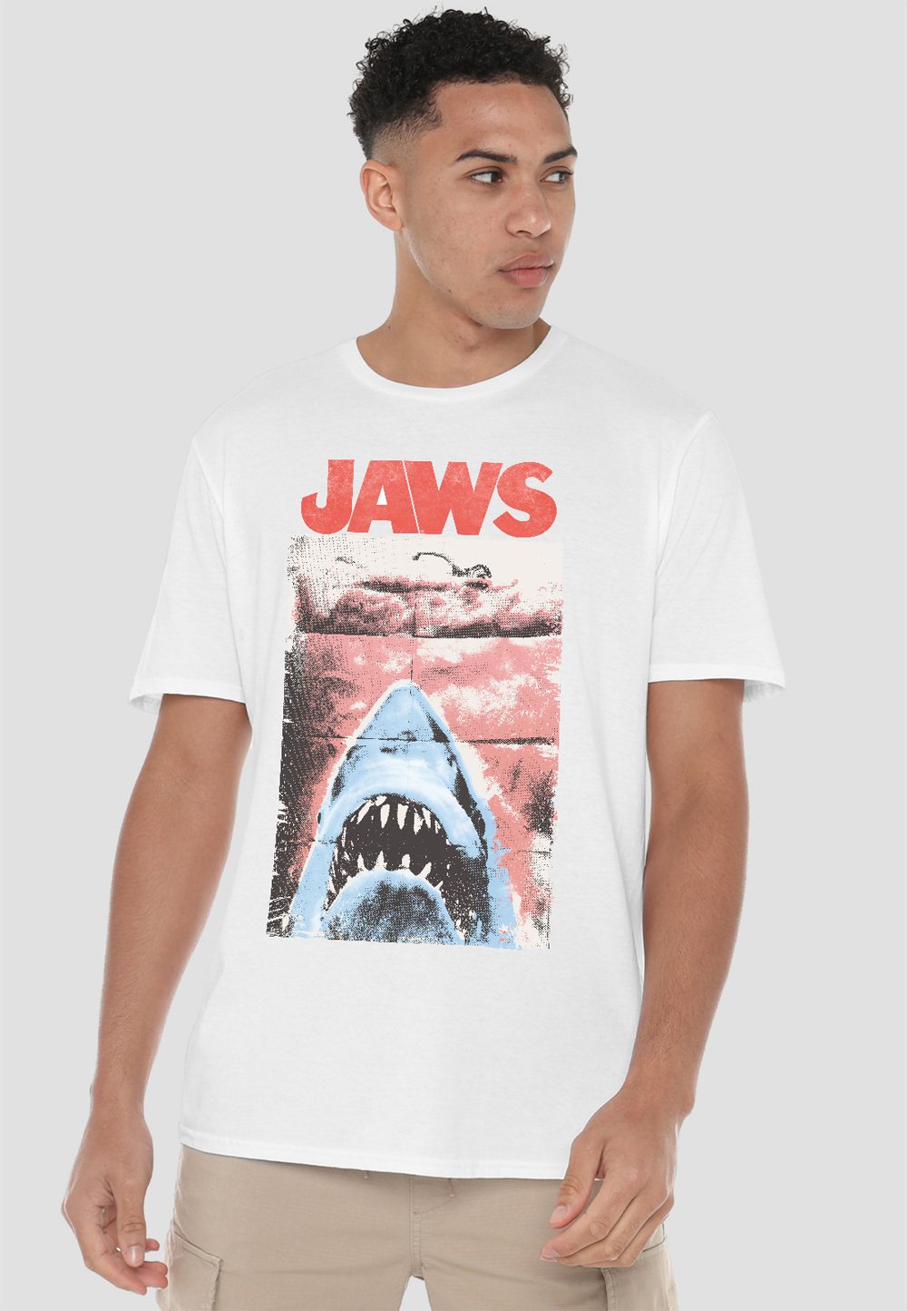 

Футболка с принтом JAWS PUNK POSTER Cotton Soul, белый