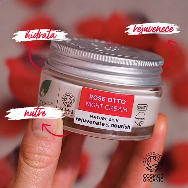 Крем для лица Dr. Organic — Увлажняет и регенерирует кожу в ночное время Crema Noche Facial Natural Hidratante De, 50 мл — фото 2