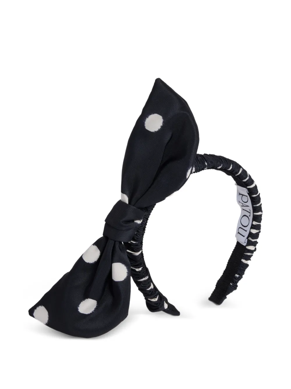 

Ободок в горох с бантом Patou, черный