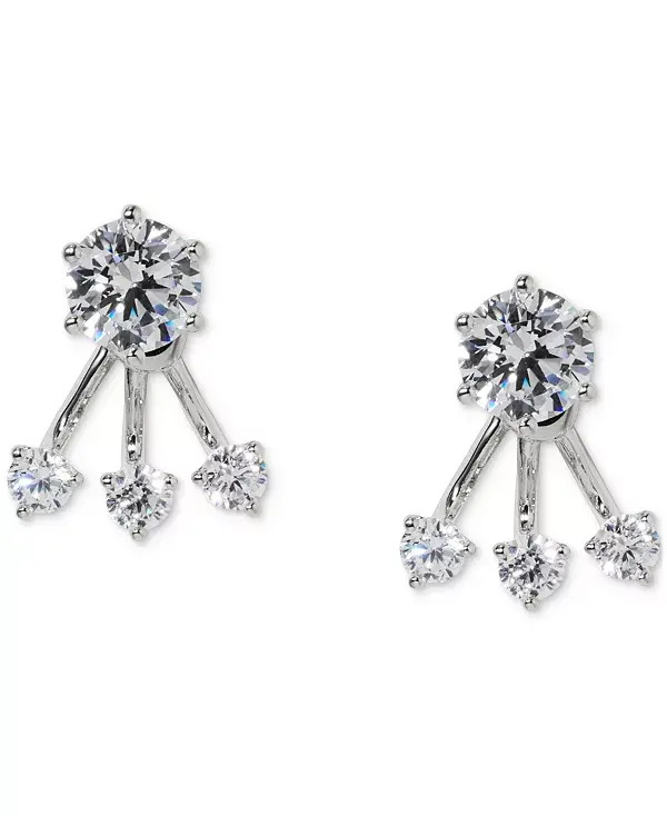 

Серьги-Жакеты с серебристыми камнями, эксклюзивно в Macy's Eliot Danori, silver