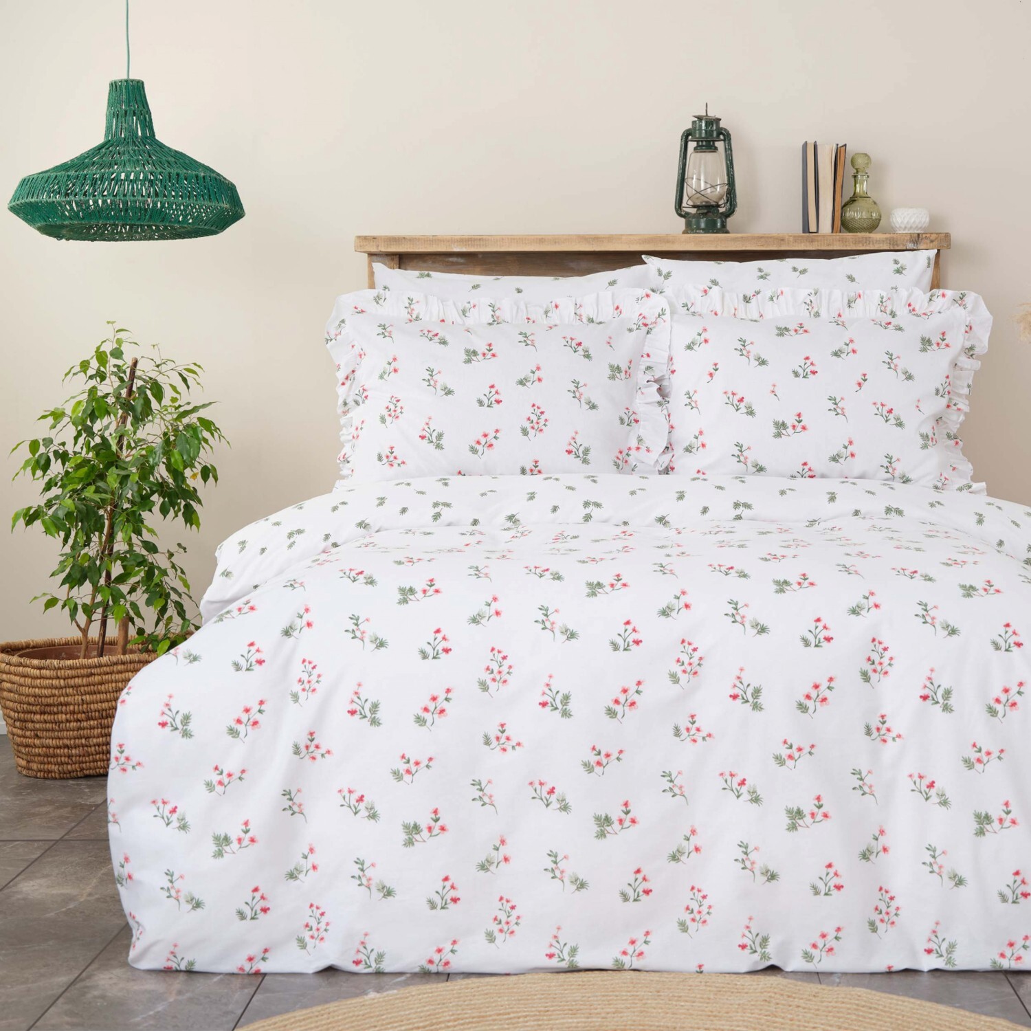 

Karaca Home Silvie Красный Комплект постельного белья из 100 % хлопка с рюшами