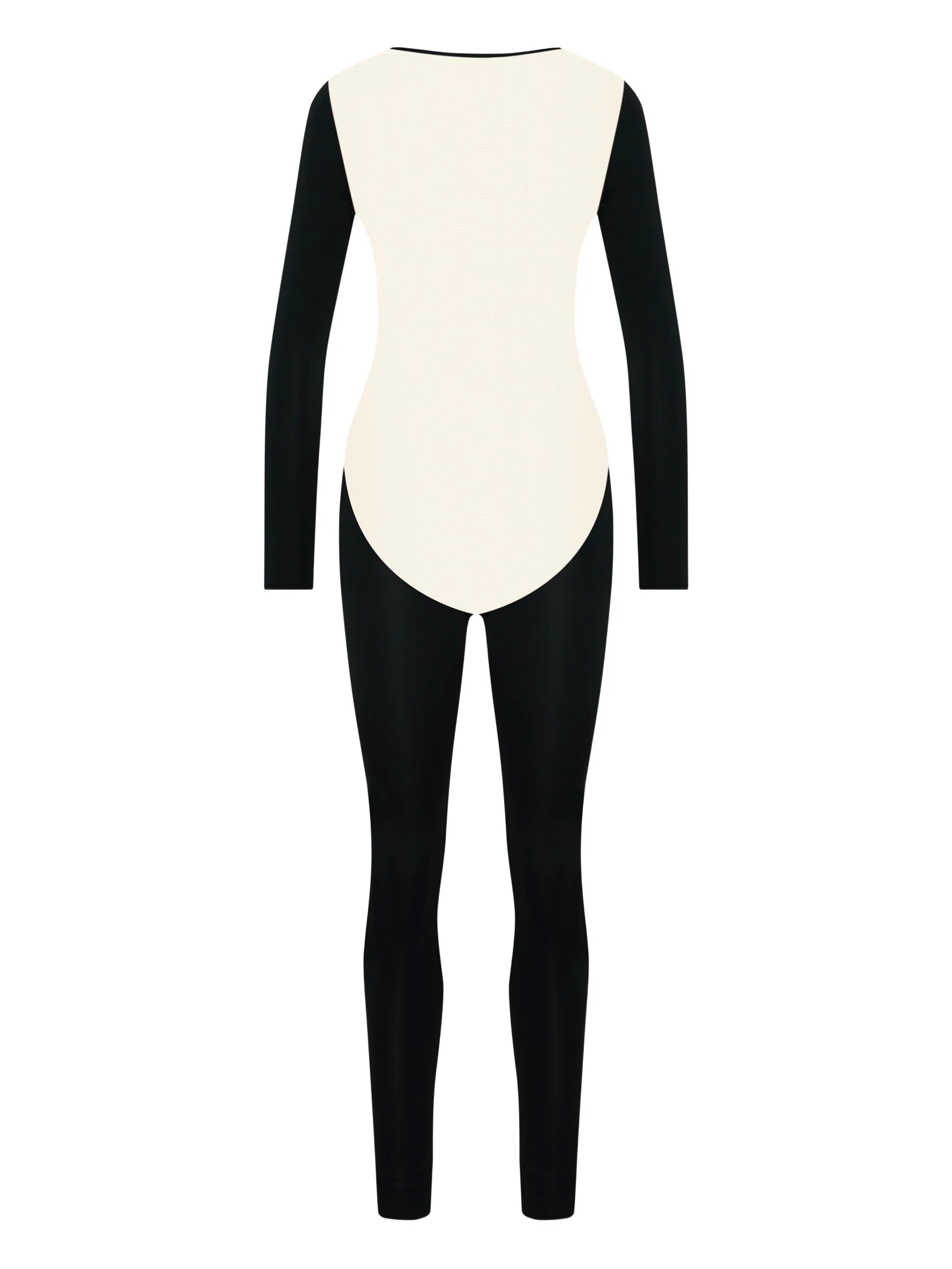 

Комбинезон с длинными рукавами и открытой спиной Maison Close, черный