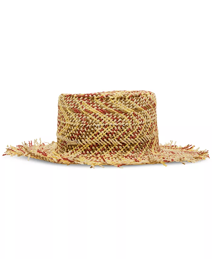 

H-Coley Шляпа-ведро из соломки с прибрежным узором "шеврон" Steve Madden, белый