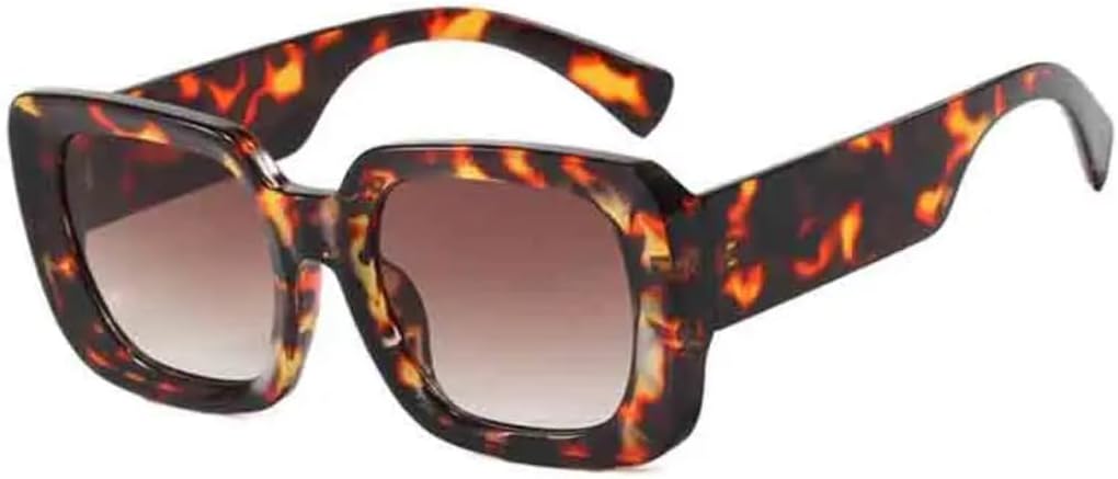 

Солнцезащитные очки с защитой UV400 | Линзы конфетного цвета, увеличенная оправа | Для женщин и мужчин, для занятий спортом на открытом воздухе и вождения DSVIGF, Leopard Tea