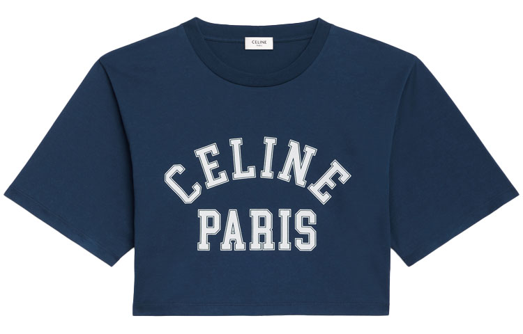 

Женский укороченный топ цвета морской волны CELINE, Marine Blue