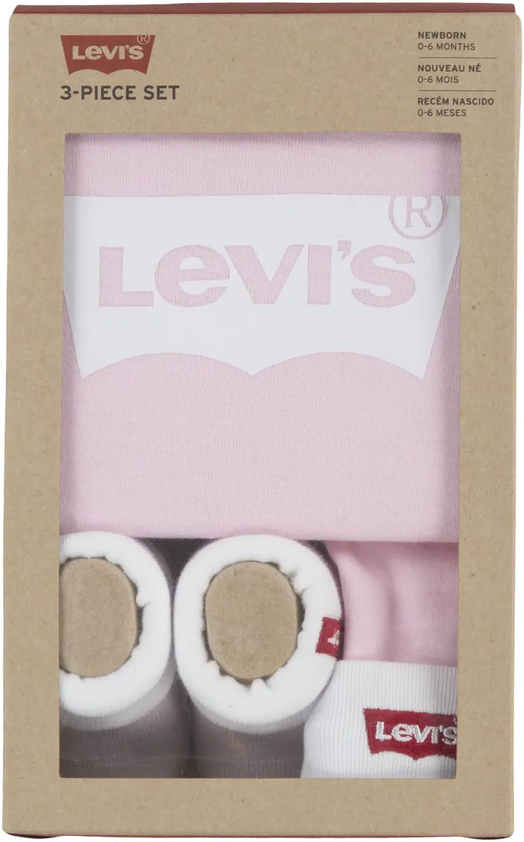 Levi's Kids Body "Подарочный набор для новорожденных" (набор из 3 предметов), BABY унисекс, розовый — фото 4