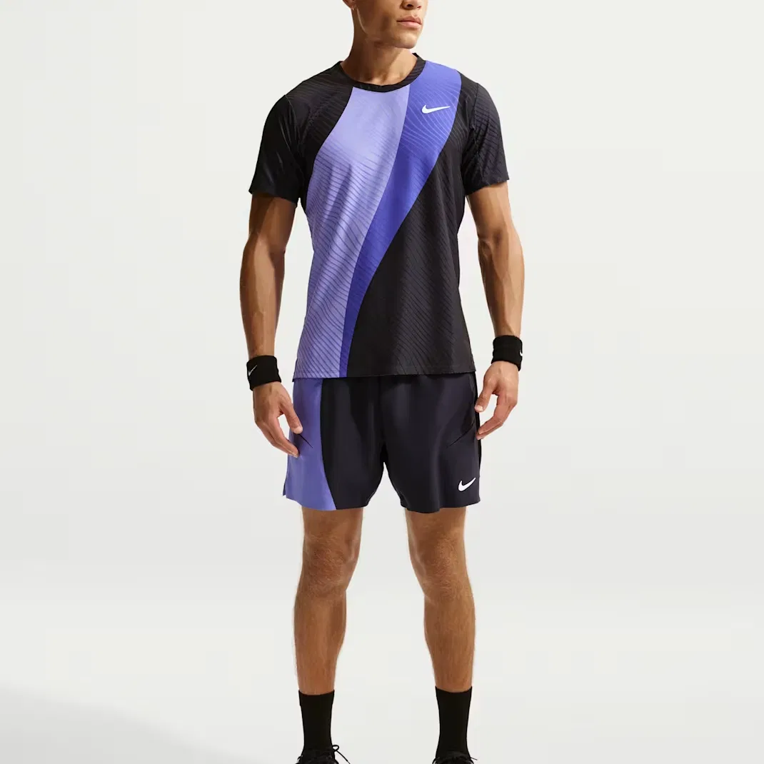 Футболка Nike Court Slam Dri-FIT Adv Sapphires/Obsidian/White — фото 3
