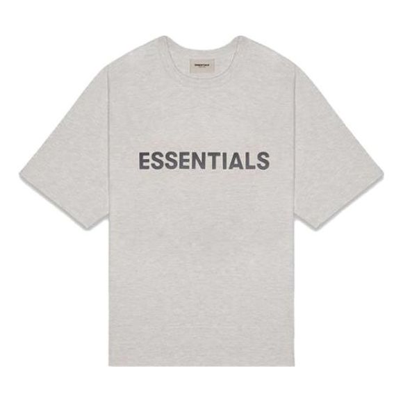 

Футболка fw20 logo tee 'heather oatmeal' Fear Of God Essentials, серый