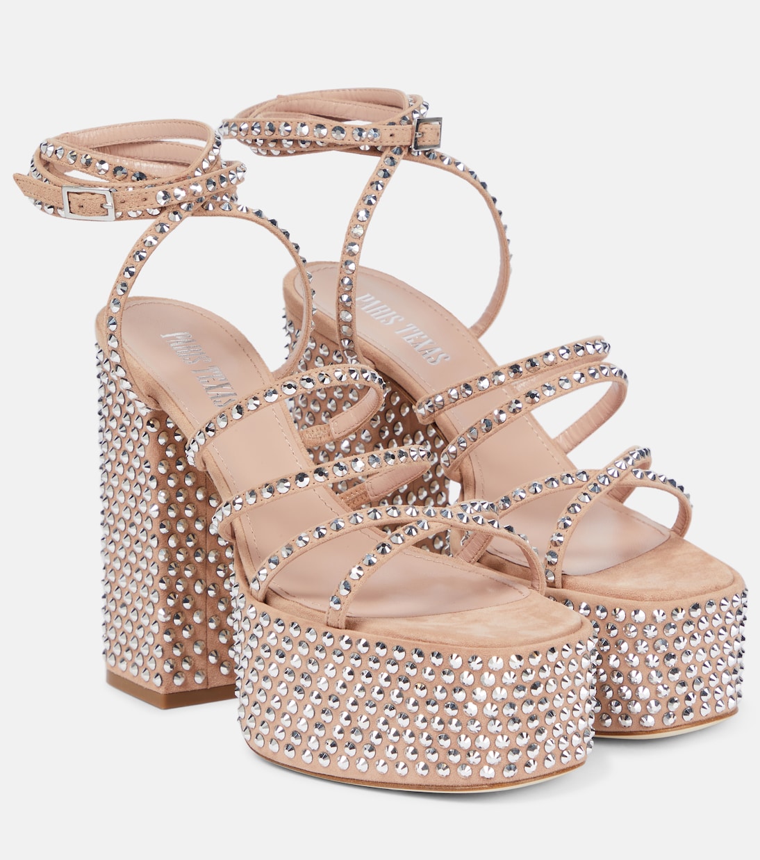 Замшевые сандалии на платформе Holly Evita Paris Texas, Rose Rock Diamond