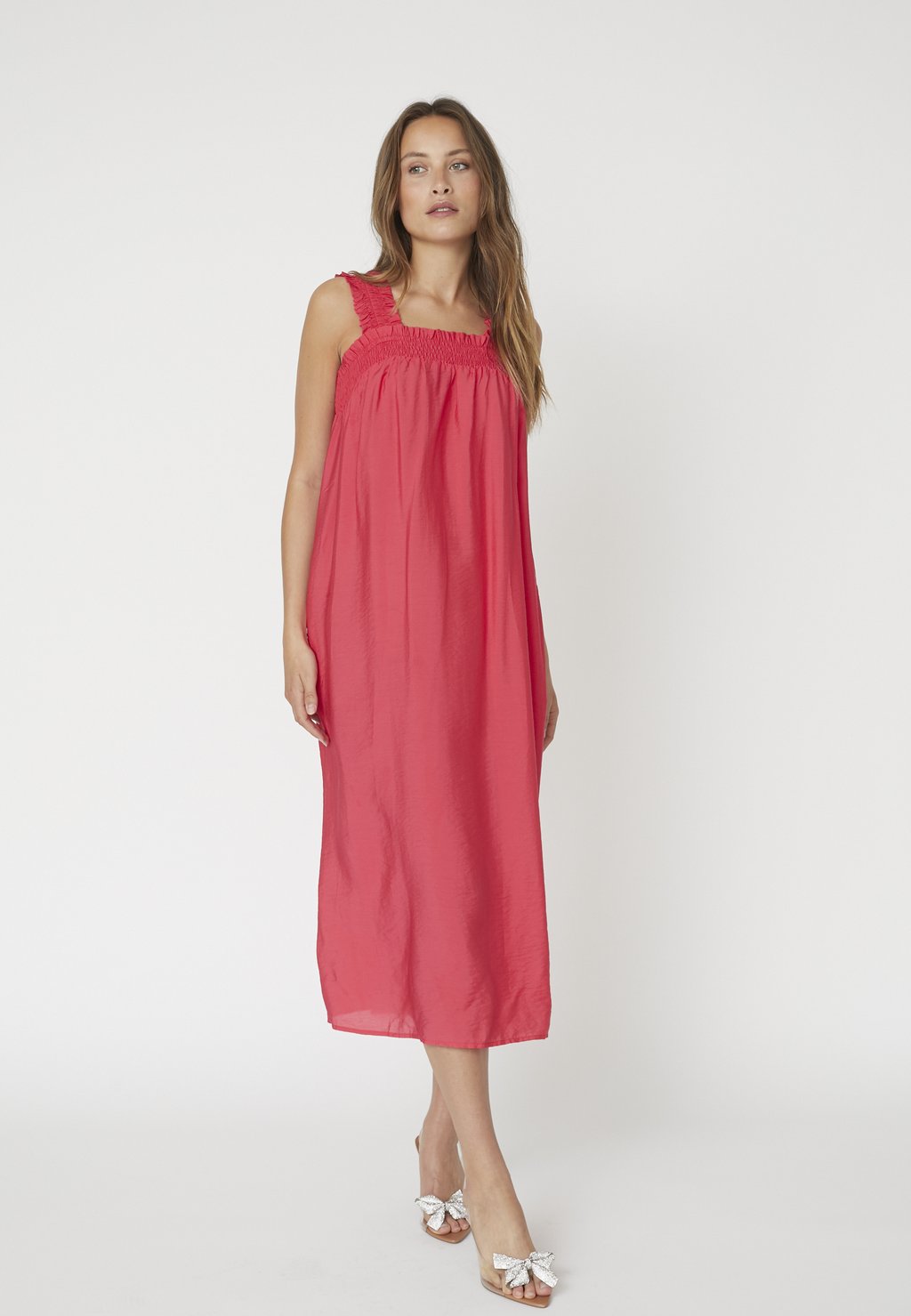 

Платье макси CALLUMCC SMOCK LONG STRAP DRESS Co'couture, темно-красный