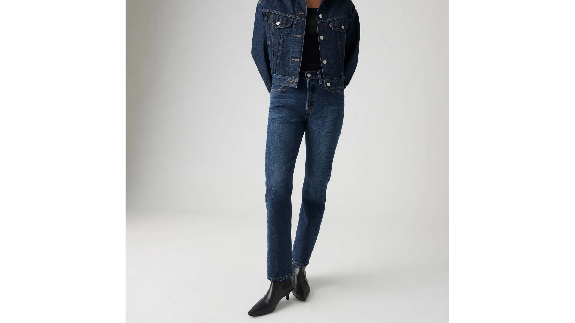 501 женские джинсы оригинального кроя Levi's, цвет Same Intent - Dark Wash — фото 2