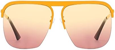 

Солнцезащитные очки квадратной формы для женщин и мужчин, большие солнцезащитные очки, модные очки для путешествий и пляжа, очки с защитой от УФ-излучения UV400 MTZJH, Yellow Yellow Brown