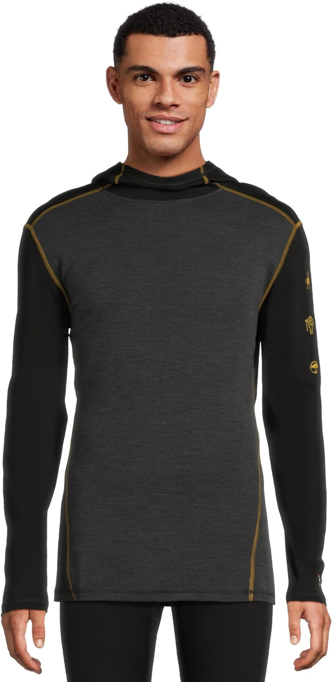 

Базовый слой Smartwool Merino 250 Base Layer Hoodie, цвет Charcoal/Honey Gold