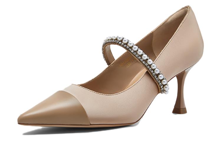 NINE WEST Женские туфли на высоком каблуке Светлый верблюжий/Черный/Светло-серый - Черный, цвет Black — фото 4