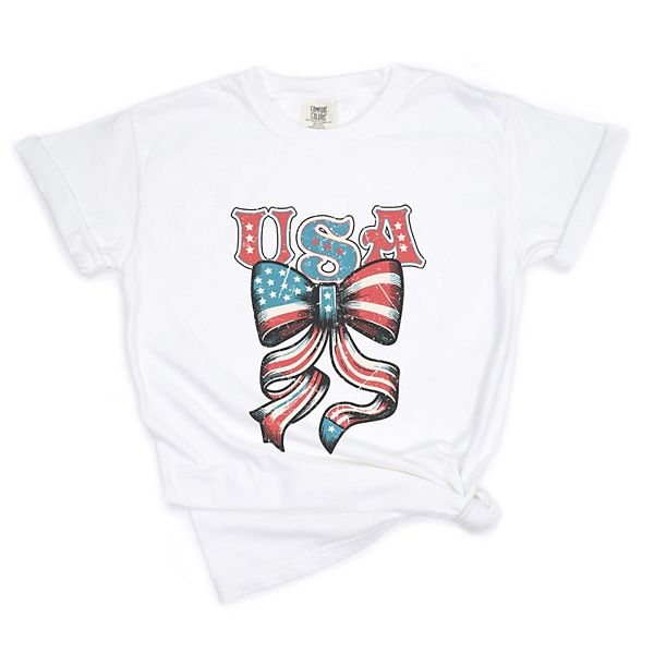 

Футболка Coquette USA с бантом в стиле гранж Simply Sage Market, White, Белый, Футболка Coquette USA с бантом в стиле гранж Simply Sage Market, White
