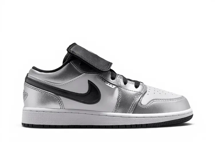 Кроссовки Air Jordan 1 Low SE GS, серебристый