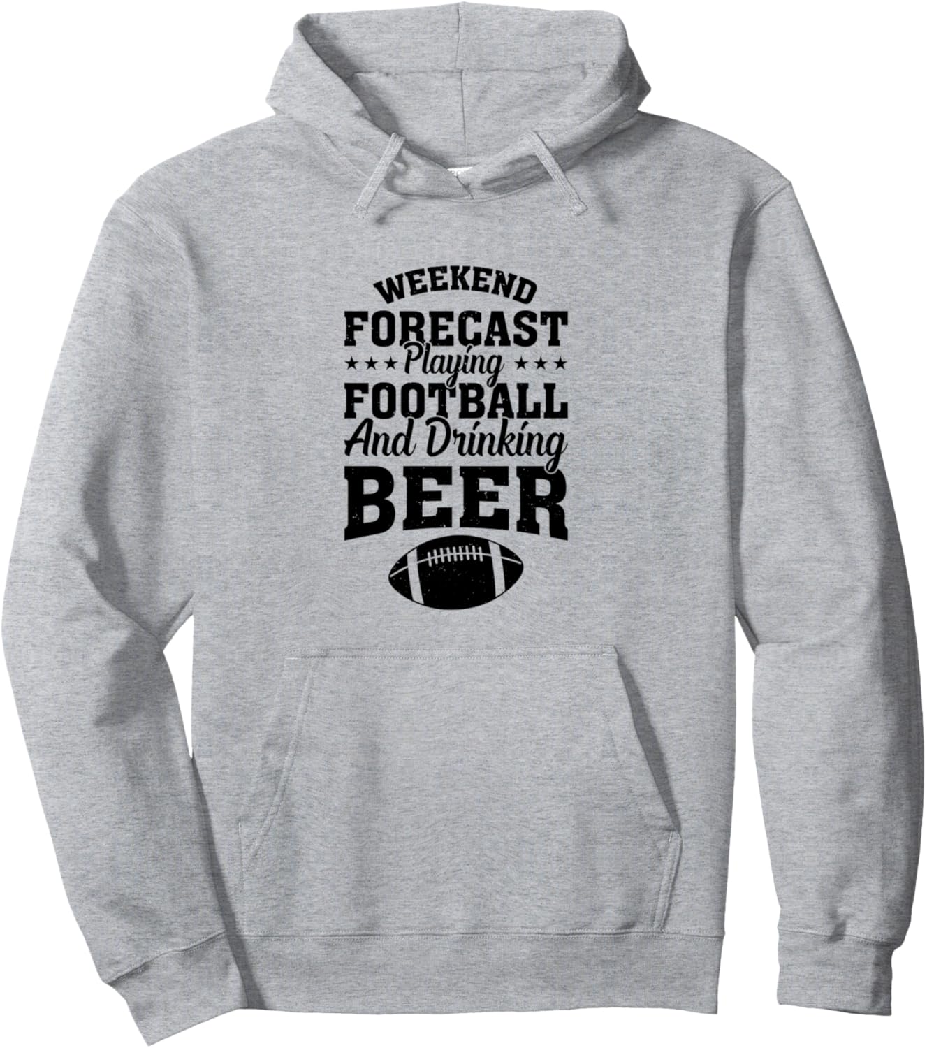 

Футболка с капюшоном с надписью «Прогноз погоды на выходные: футбол и пиво» Funny Football Quotes American Football Game, серый