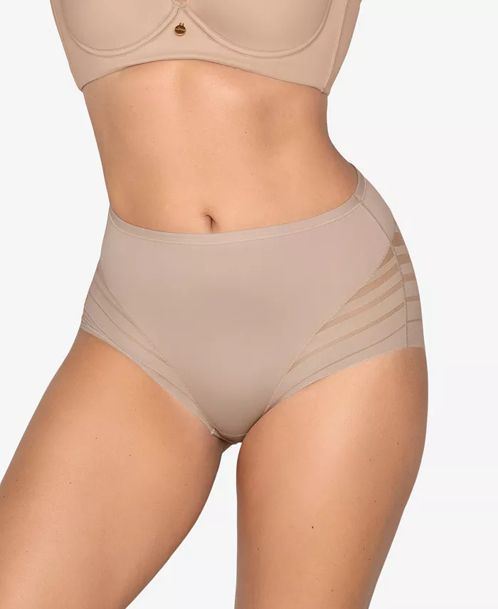 

Женские кружевные трусы-утягивающие Classic Shaper Panty с полосками Leonisa, коричневый/бежевый