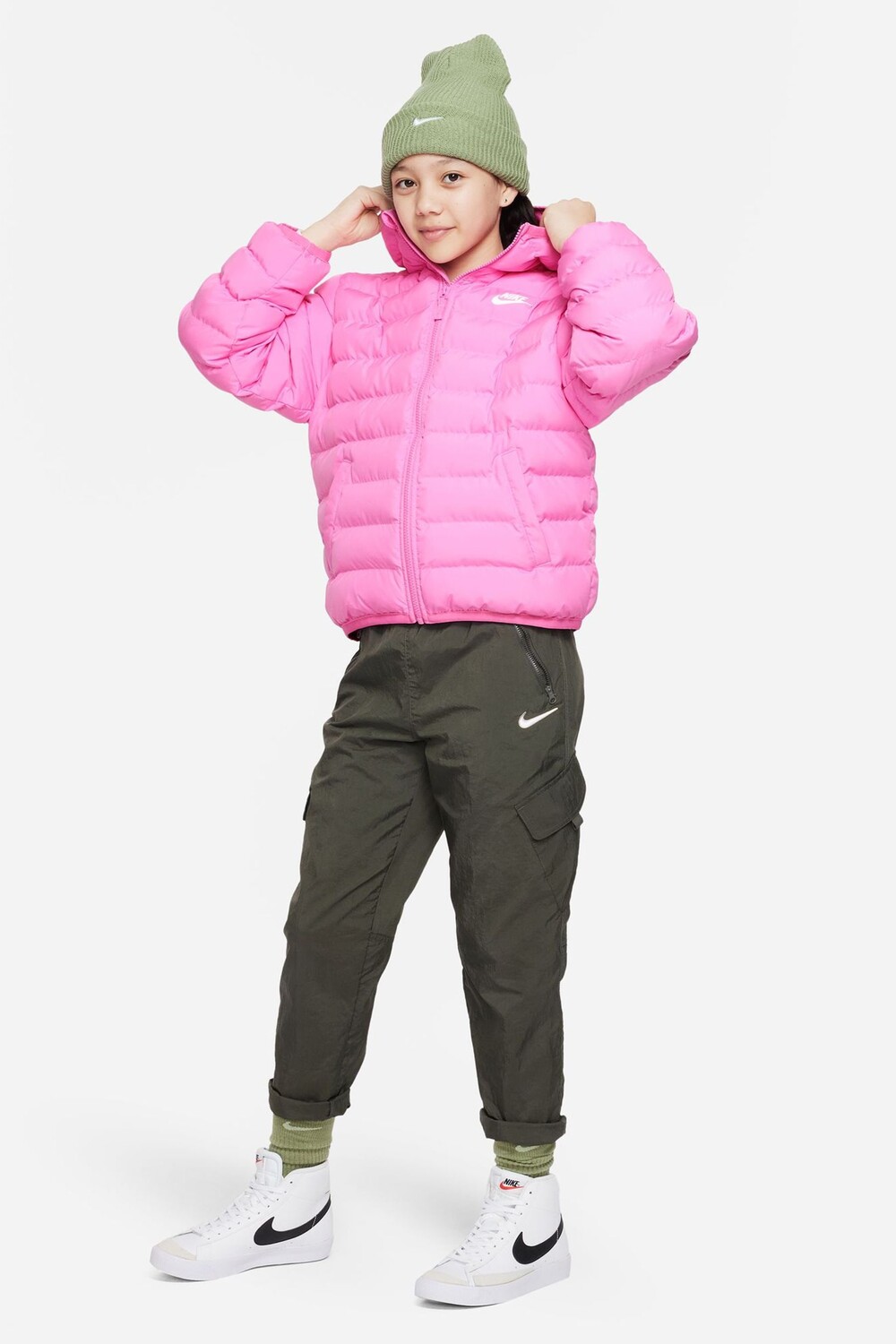 

Утепленное пальто Nike, розовый