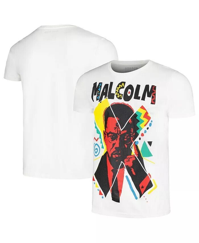 

Мужская и женская белая футболка Malcolm X 90s Artist Edition Reason, белый