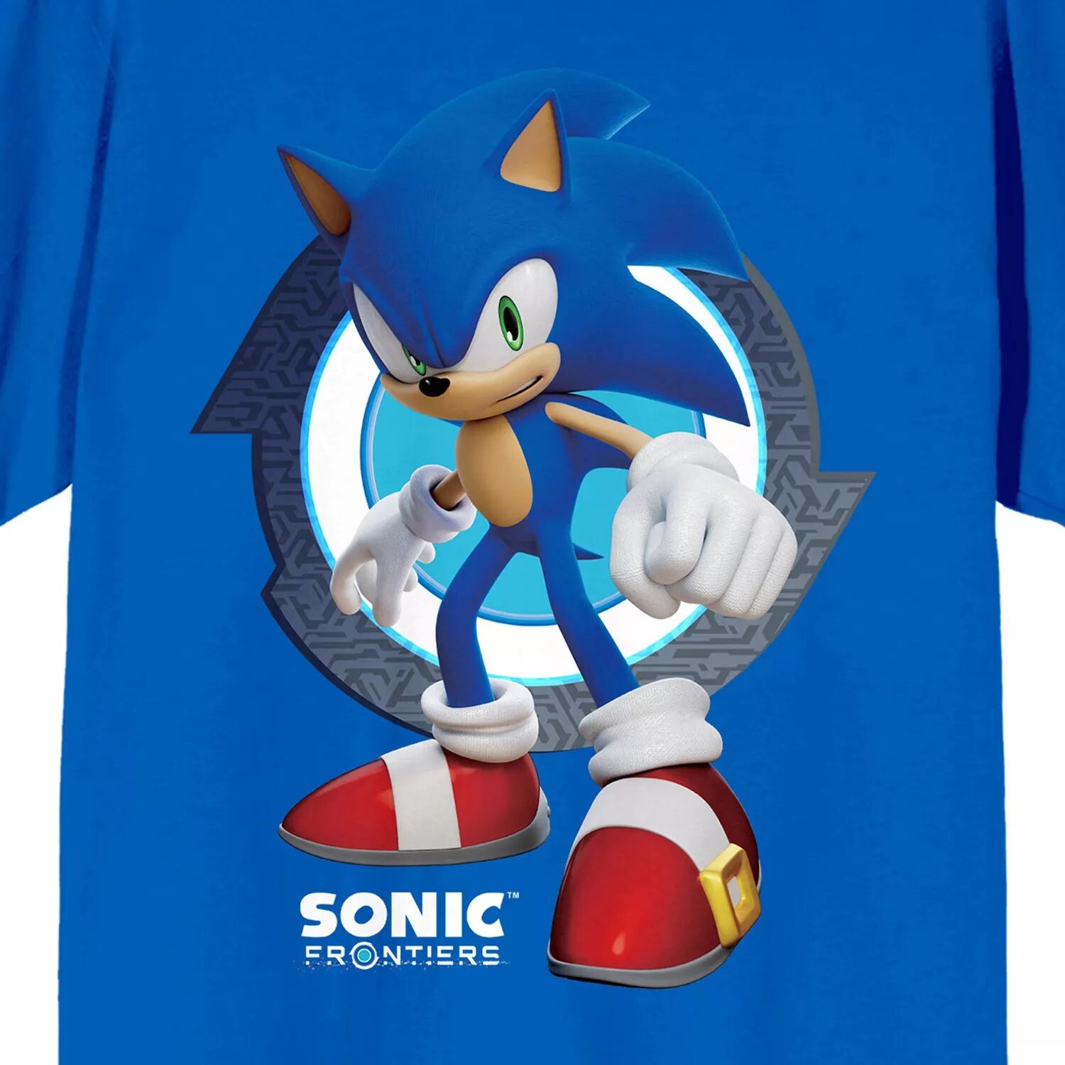 

Мужская футболка с графическим рисунком Sonic Frontiers Videogame Licensed Character
