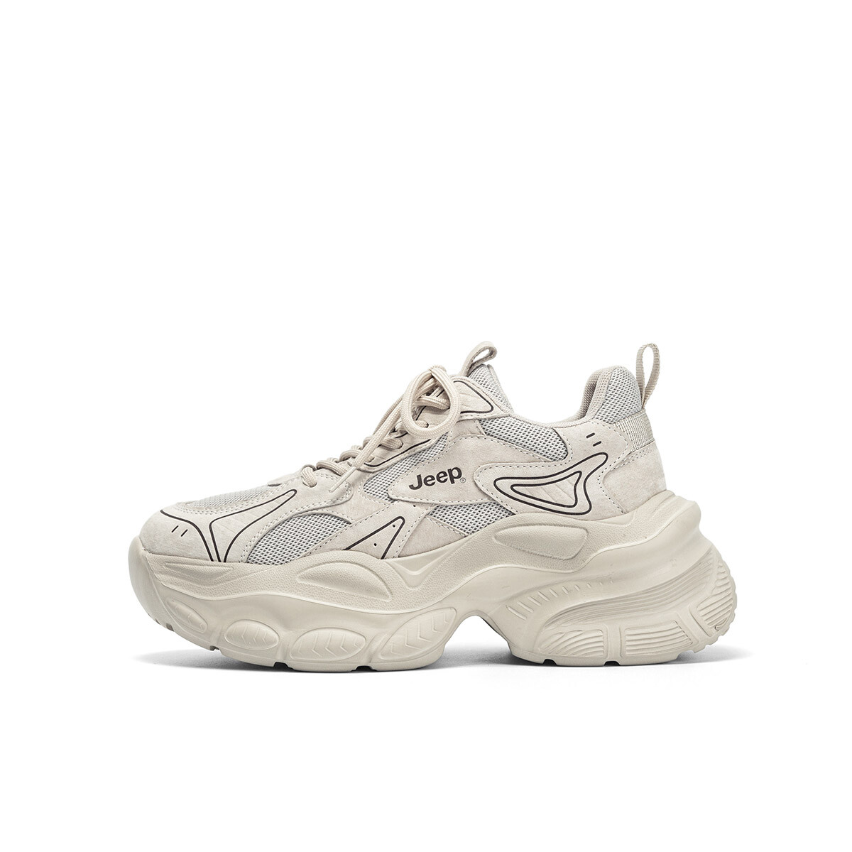 

Кроссовки Jeep Chunky Sneakers Women's Low-top Gray, серый