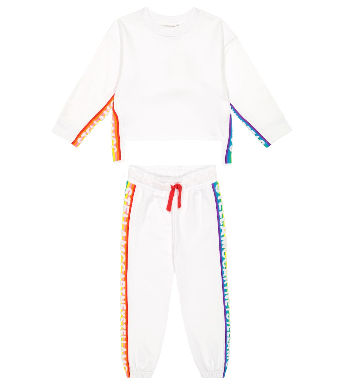 

Спортивный костюм из хлопкового флиса Stella McCartney Kids, белый