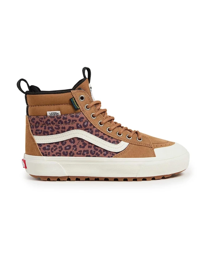 

Стильные кроссовки из ткани и кожи Vans, коричневый