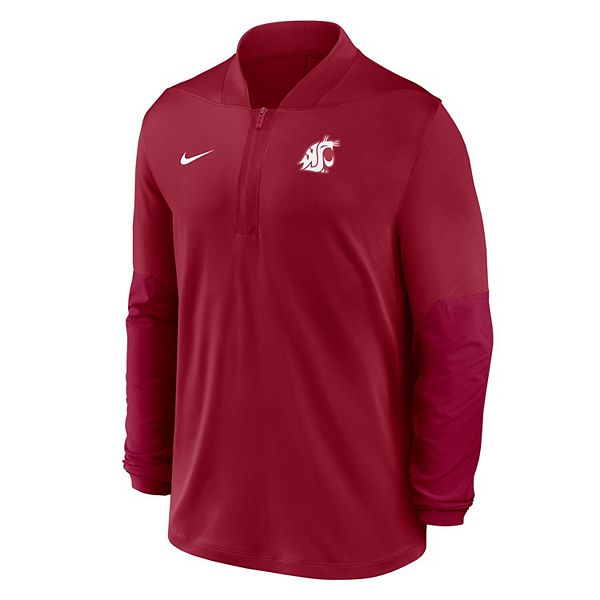 Мужская малиновая толстовка Washington State Cougars Dri-Fit с полумолнией Nike — фото 3