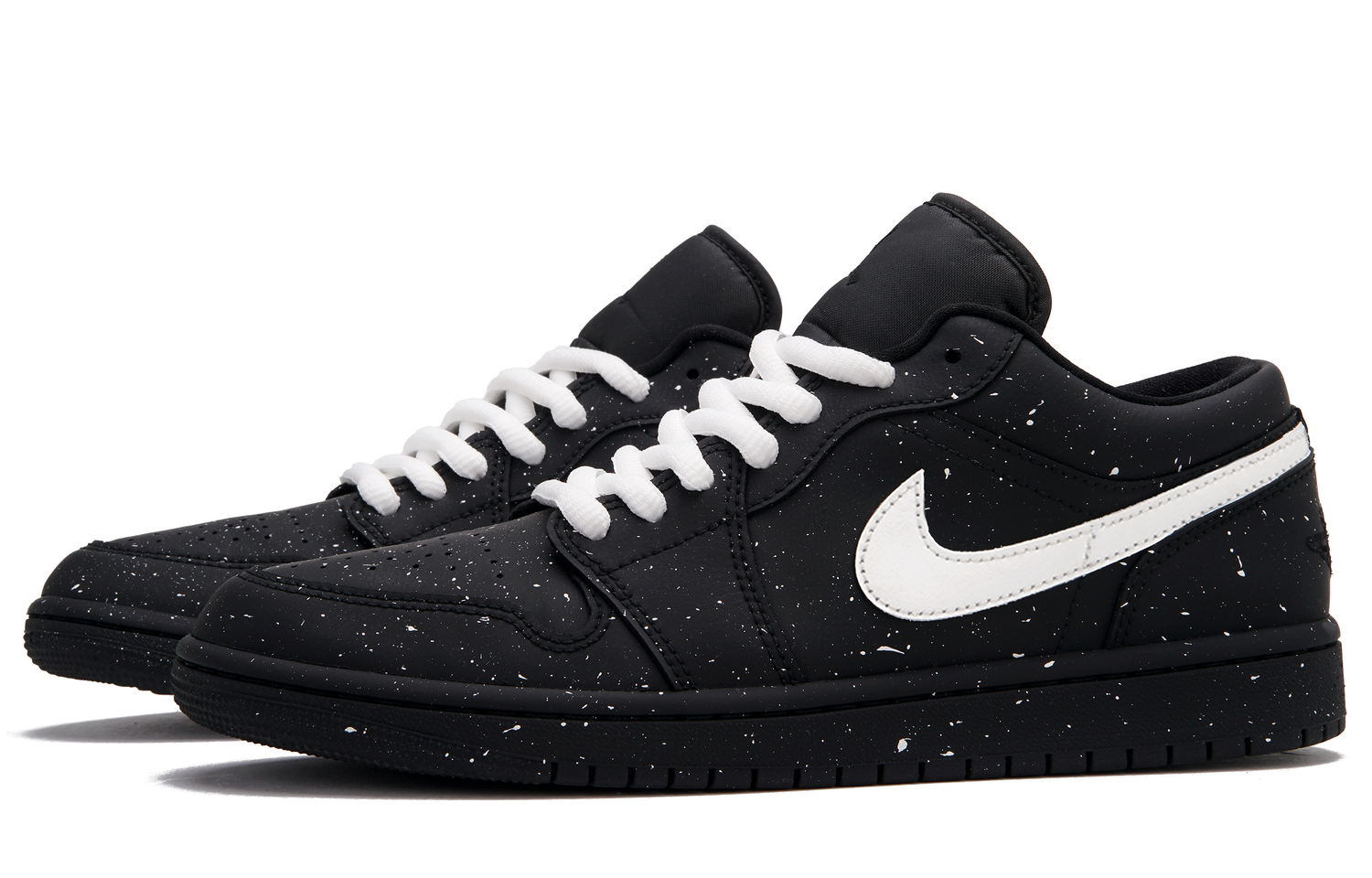 Jordan Кроссовки Air 1 'Stellium' Abrasion Resistant Low top Vintage Basketball Shoes Men's Black White — фото 4