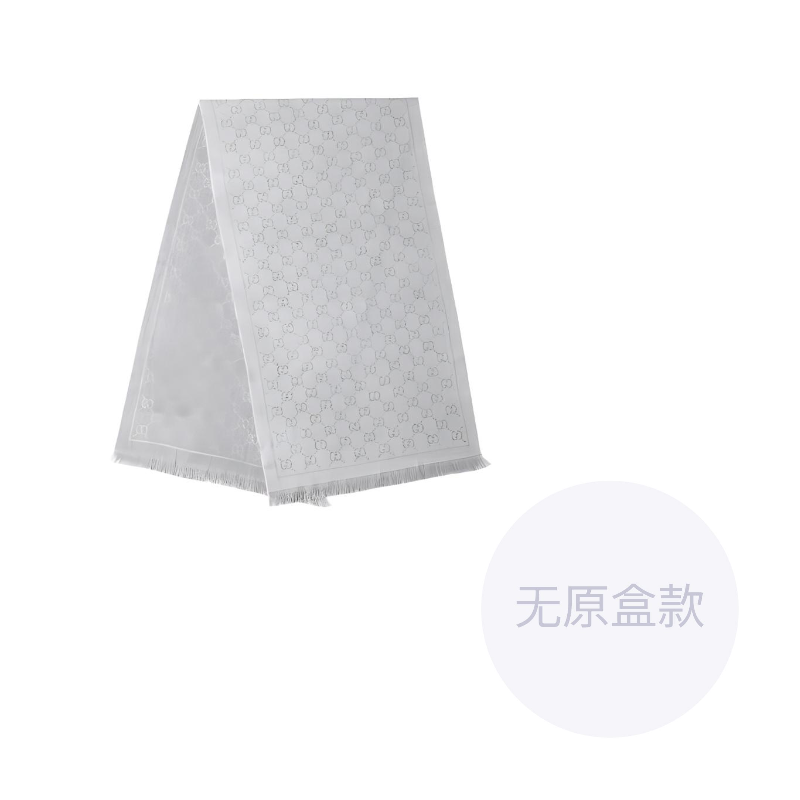 

GUCCI Вязаный шарф унисекс светло-серый, Light Gray