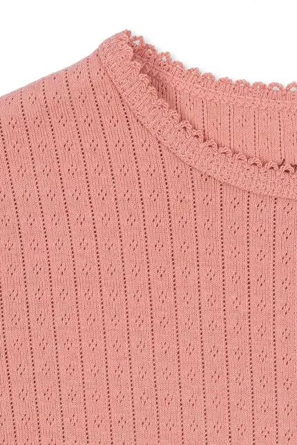 Лонгслив детский с принтом Minnie Blouse Konges Sløjd, розовый — фото 3
