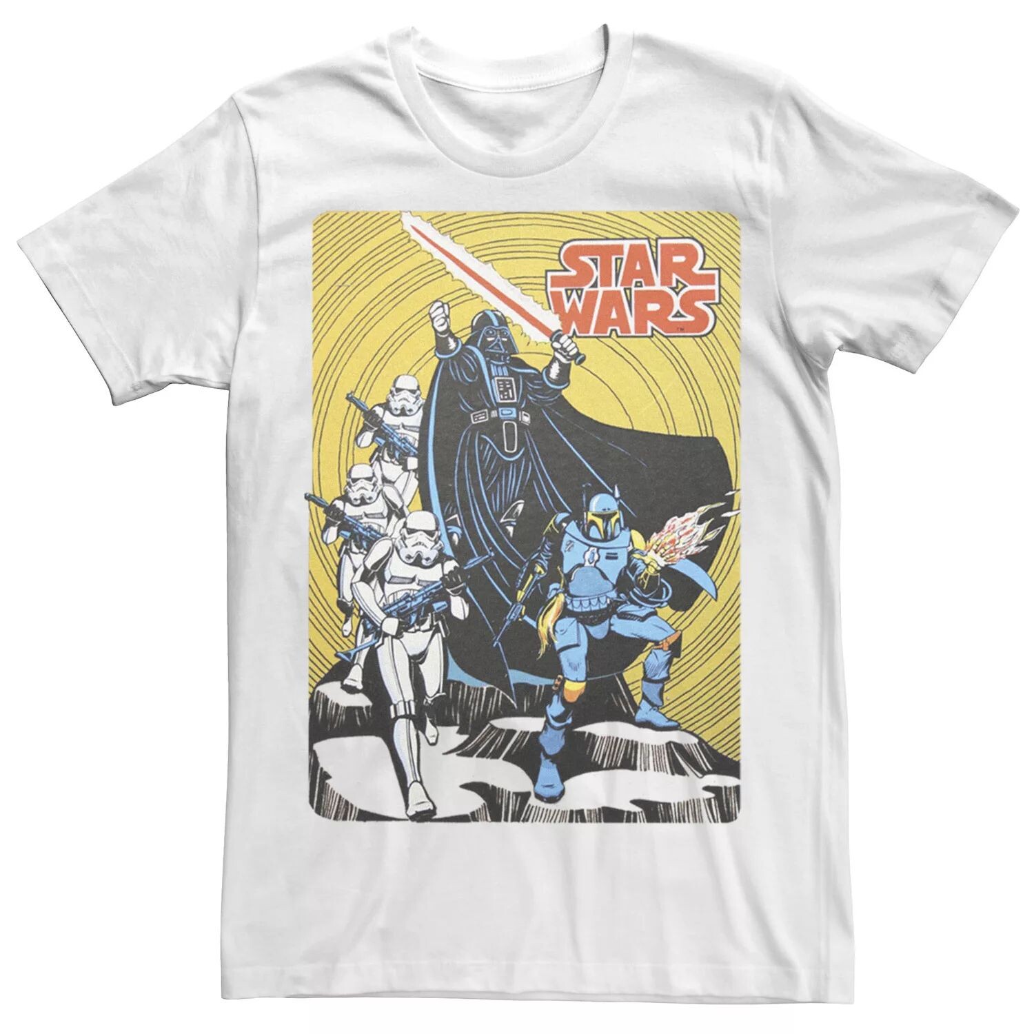 

Мужская винтажная футболка с плакатом для групповых снимков Star Wars
