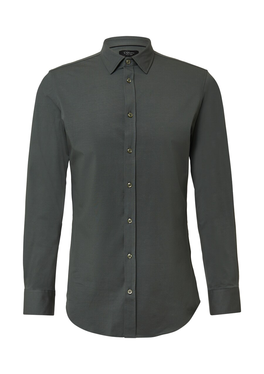 

Рубашка на пуговицах классического кроя s.Oliver BLACK LABEL, темно-зеленый