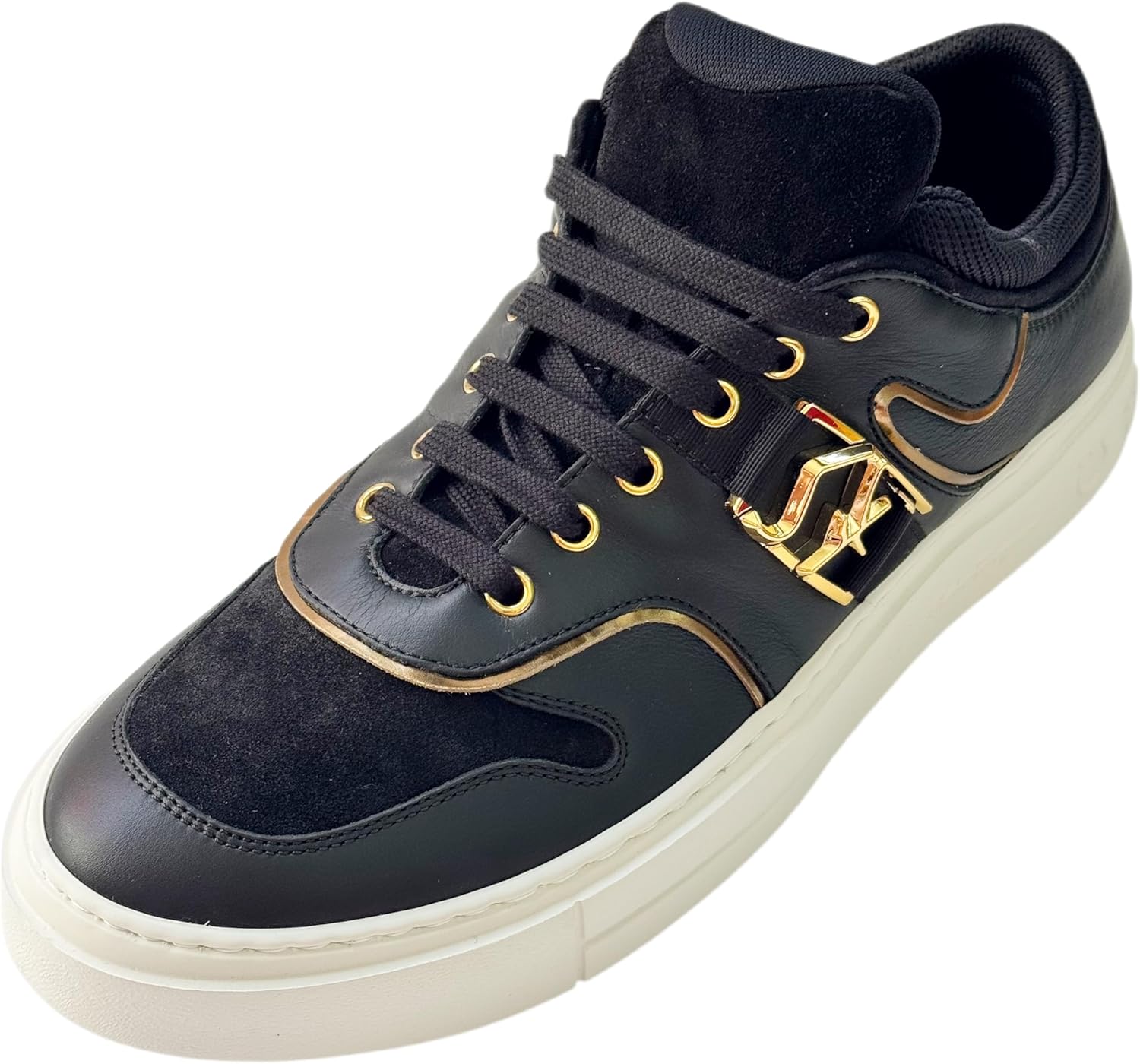 

Мужские низкие кроссовки Ferragamo New Noris из черной кожи (Salvatore)